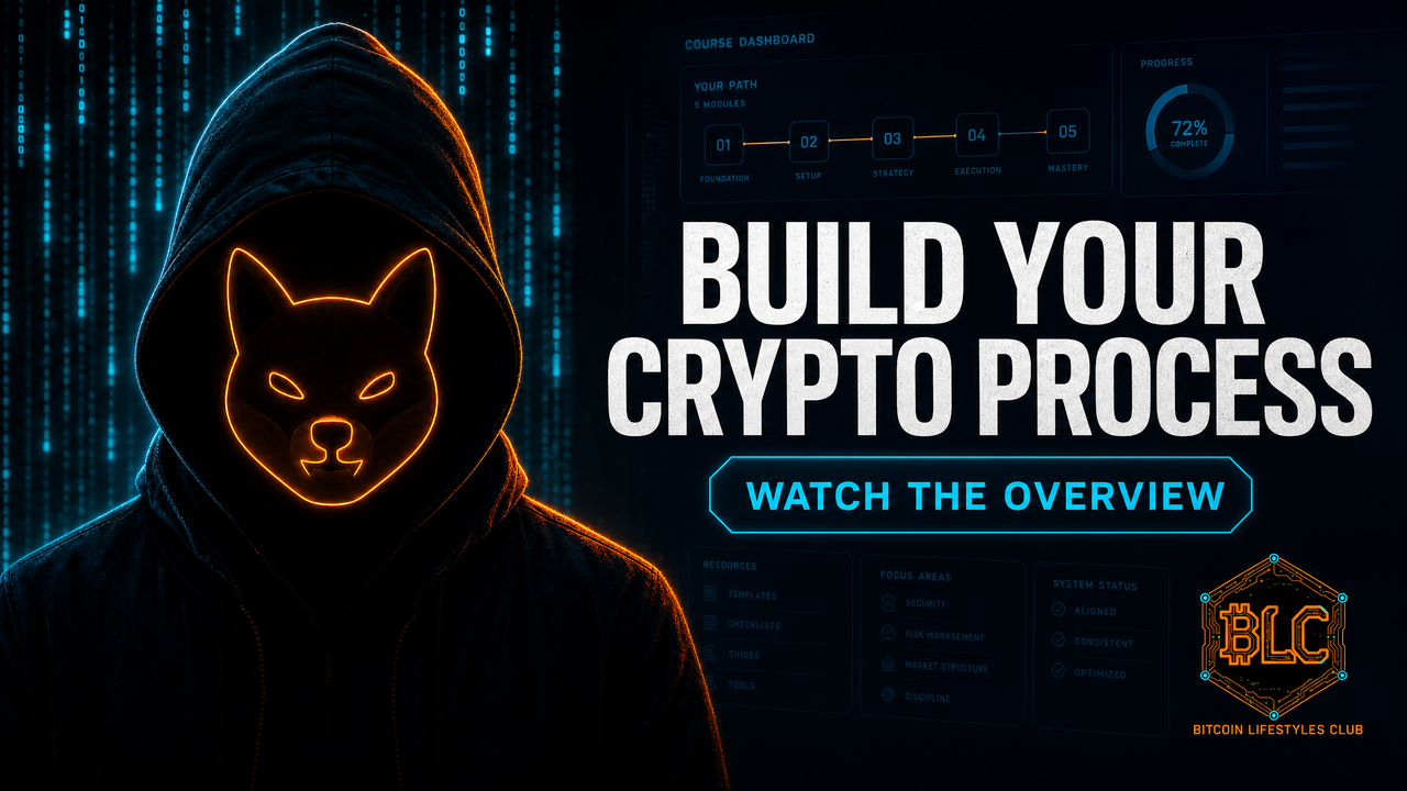 Build Your Crypto Process — Bitcoin Lifestyles Club overview