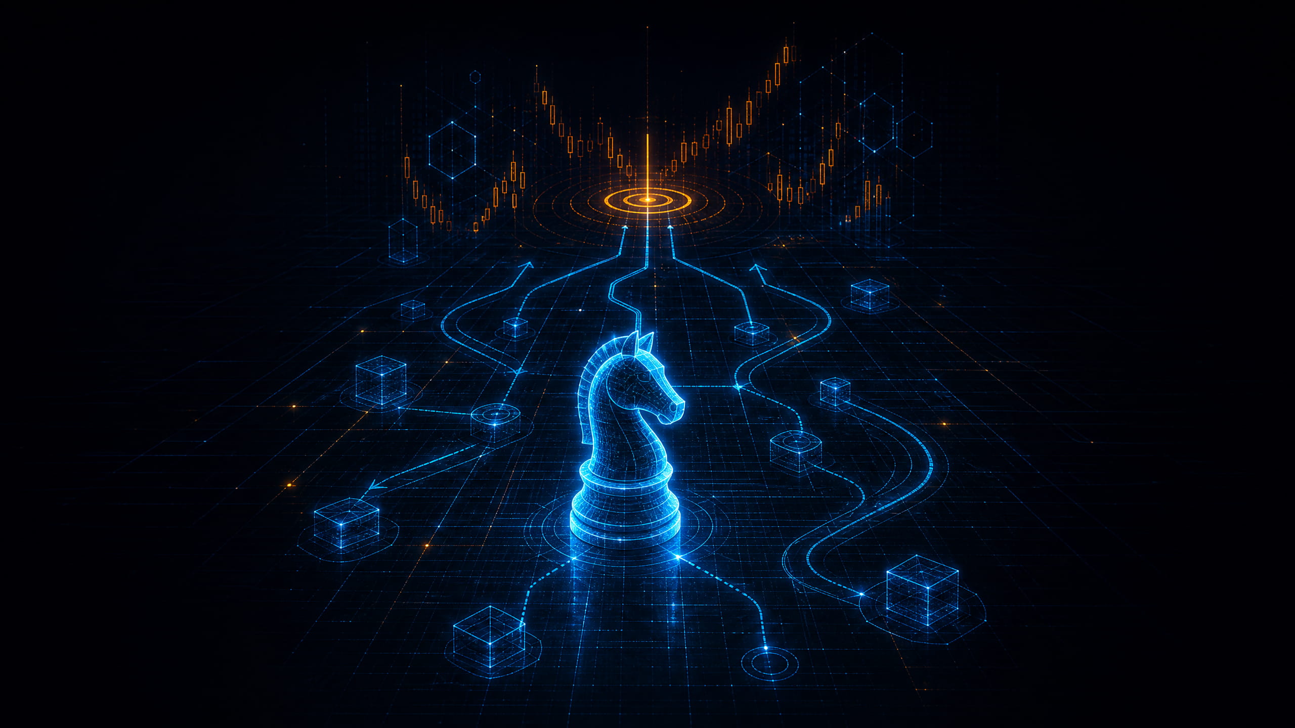 Strategic trading map with chess knight representing Trading Strategies